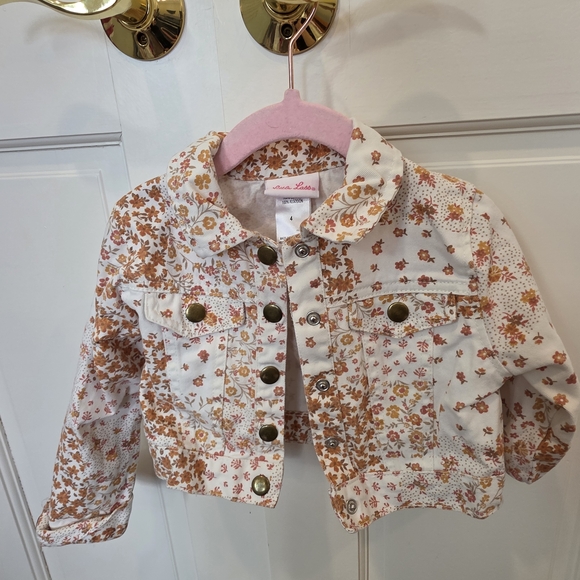 Little Lass Floral Kids Jacket with Pink Tulle Dress - Size 4T - Picture 6 of 10